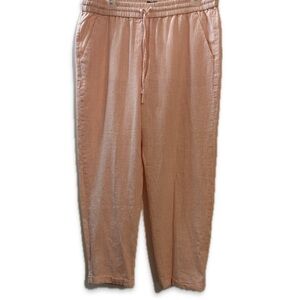 J. Crew Stripped Linen Cropped Pants Size 10